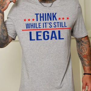 Fun letter print round neck cotton short-sleeved T-shirt, T-shirts, Lilicloth.com