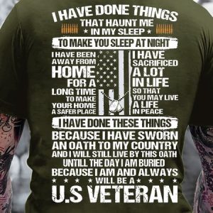 MenвЂ™s I Have Done Things That Haunt Me In My Sleep To Make You Sleep At Night I Have Been Away From Home Casual Regular Fit Cotton Text Letters T-Shirt, T-shirts, Lilicloth.com
