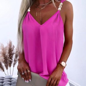 V-Neck Pearls Decor Cami Top, women Tanks & Crop Tops, ChicMe catalog