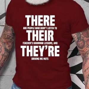 Grammar Police There Their They're T-Shirt, T-shirts, Lilicloth.com