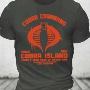Cobra Command Cobra Island Logo Cotton T-shirt, T-shirts, Lilicloth.com