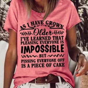Womens Funny There Is No Such Thing As A Grouchy Old Person The Truth Is Once Honest Letter Short Sleeve T-Shirt, T-shirts, Lilicloth.com