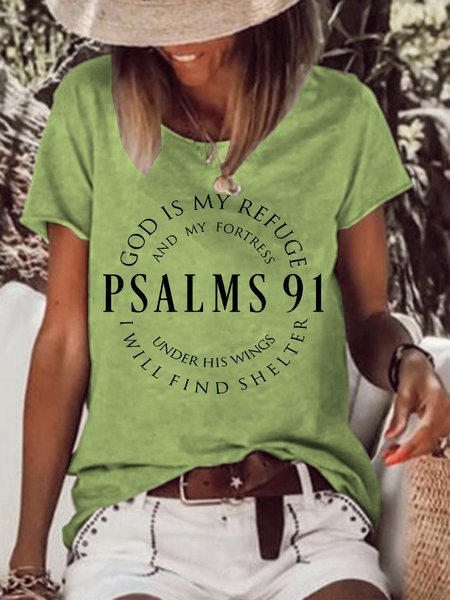 God Is My Refuge Short sleeve tops, T-shirts, Lilicloth.com