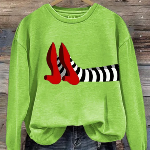 Vintage Crew Neck Halloween Sweatshirt Printing, Hoodies & Sweatshirts, color:Green|size:XXL, catalog Noracora shop