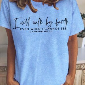 Faith Christian Bible Casual Short sleeve tops, T-shirts, Lilicloth.com