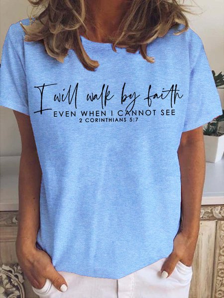 Faith Christian Bible Casual Short sleeve tops, T-shirts, Lilicloth.com