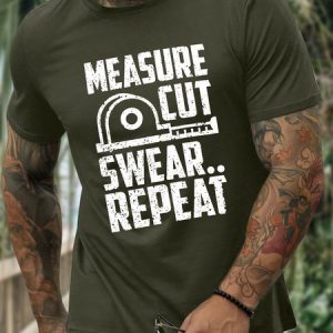 MenвЂ™s Text Letters Casual Cotton T-Shirt, T-shirts, Lilicloth.com