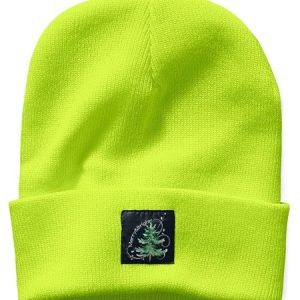 Merry And Bright Christmas Tree Graphic Beanie Hat, Hats, Lilicloth.com
