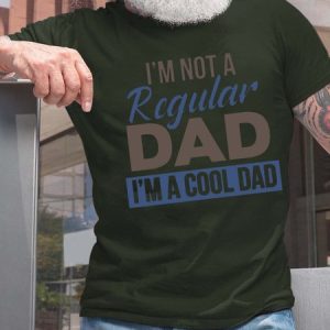Men Not A Regular Dad Cool Letters Crew Neck T-Shirt, T-shirts, Lilicloth.com