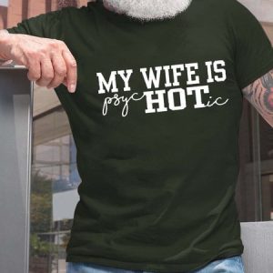 Men Wife Letter Casual Crew Neck Text Letters T-Shirt, T-shirts, Lilicloth.com