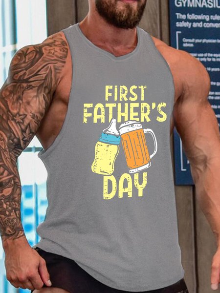 First Father's Day New Father Gift Top, Tank Tops, Lilicloth.com