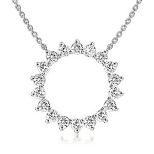 Necklaces - Round Cut Sunflower Design Pendant Necklace, Apparel & Accessories, Italo jewelry - Online Catalog