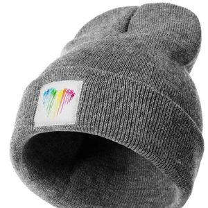 Colorful Dog Paw Animal Graphic Beanie Hat, Hats, Lilicloth.com