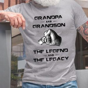Grandpa And Grandson The Legend And The Legacy Funny T-shirt, T-shirts, Lilicloth.com