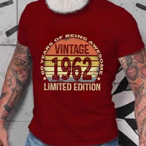60 Year Old Gifts Vintage 1962 Limited Edition 60th Birthday Shirt, T-shirts, Lilicloth.com