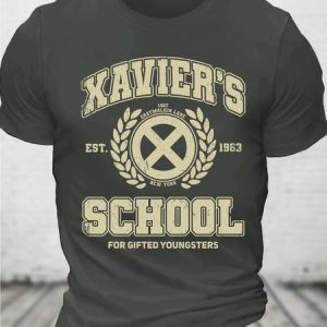 Xavier’s School For Gifted Youngsters 1407 Graymalkin Lane Logo Cotton T-shirt, T-shirts, Lilicloth.com