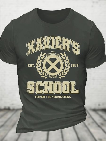 Xavier’s School For Gifted Youngsters 1407 Graymalkin Lane Logo Cotton T-shirt, T-shirts, Lilicloth.com