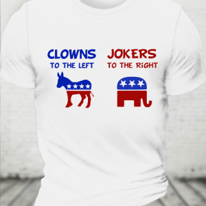 Cotton Clowns To The Left Jokers To The Right Flag Casual Cotton Loose T-Shirt, T-shirts, Lilicloth.com