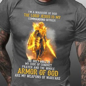 Men The Lord Jesus Is My Armor Of God Casual Text Letters Fit T-Shirt, T-shirts, Lilicloth.com