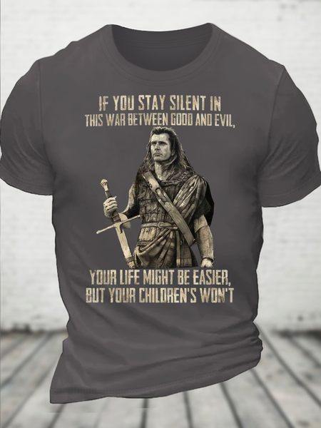 Cotton Stay Silent Casual T-Shirt, T-shirts, Lilicloth.com