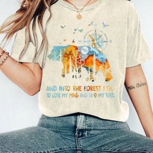 Into The Forest I Go Bear Vintage Distressed Shirt, T-shirts, Lilicloth.com