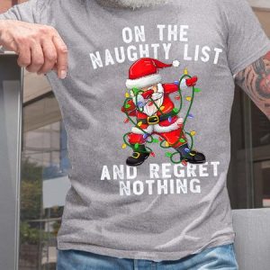 Men On The Naughty List And Regret Nothing Merry Christmas Casual T-Shirt, T-shirts, Lilicloth.com