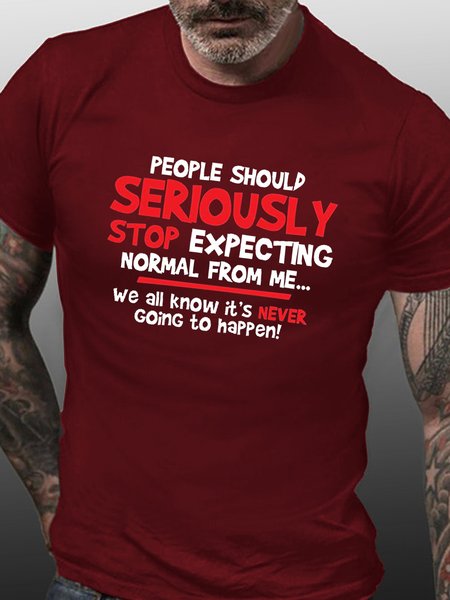 People Should Seriously Funny Casual Short Sleeve Short Sleeve T-Shirt, T-shirts, Lilicloth.com