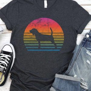 Puppy Shadow Rainbow Semi-circular PrinT-Shirt, T-shirts, Lilicloth.com