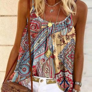 Tribal Print Flowy Cami Top, women Tanks & Crop Tops, ChicMe catalog
