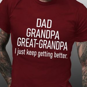 Great-Grandpa Crew Neck Short Sleeve Cotton Short sleeve T-shirt, T-shirts, Lilicloth.com