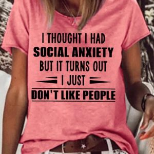 Womens I Thought I Had Social Anxiety Sweatshirts, T-shirts, Lilicloth.com