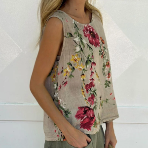Women's Sleeveless Tank Top Camisole Summer Floral Crew Neck Daily Going Out Casual Top As Picture, JustFashionNow Tanks & Camis, color:As Picture|size:XXL,