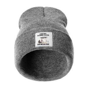 I Had My Patience Tested I'm Negative Cat Graphic Beanie Hat, Hats, Lilicloth.com