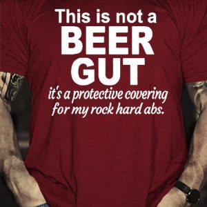 Funny Beer Shirts This Is Not A Beer Gut Cotton Casual Short Sleeve T-Shirt, T-shirts, Lilicloth.com