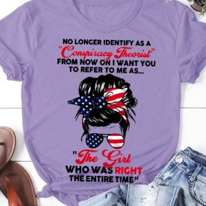 Womens No longer identify as a The Girl Cotton T-Shirt, T-shirts, Lilicloth.com