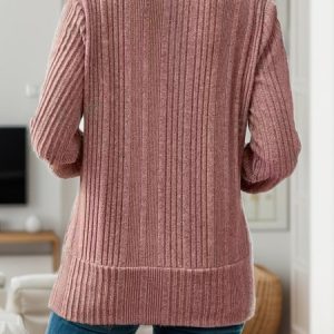 Women's Cross Neck Plain Casual Spring/Fall Long Sleeve Sweatshirt, JustFashionNow Sweatshirts & Hoodies, color:Pink|size:XXL,