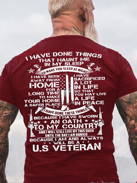 Mens I Have Done Things That Haunt Me In My Sleep I Have Done These Things Because Cotton Casual Short Sleeve T-Shirt, T-shirts, Lilicloth.com