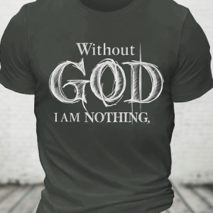 Vintage Faith Print Cotton T-Shirt, T-shirts, Lilicloth.com