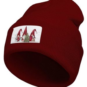 Christmas Gnome Christmas Graphic Beanie Hat, Hats, Lilicloth.com