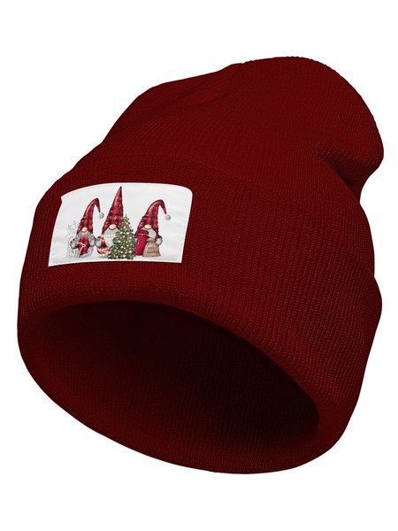 Christmas Gnome Christmas Graphic Beanie Hat, Hats, Lilicloth.com