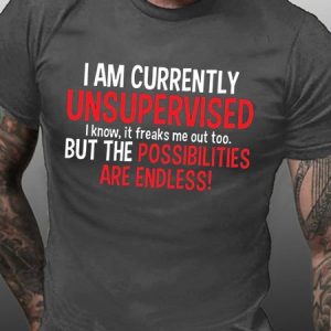 Currently Unsupervised Casual Short Sleeve Short Sleeve T-Shirt, T-shirts, Lilicloth.com