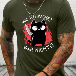 Cotton Was ich mache? Gar nichts! Casual Crew Neck T-Shirt, T-shirts, Lilicloth.com