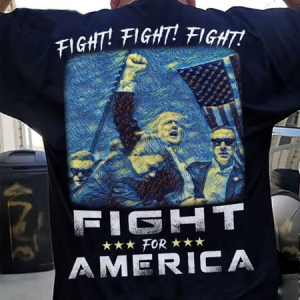 Fight America Trump Cotton T-shirt, T-shirts, Lilicloth.com