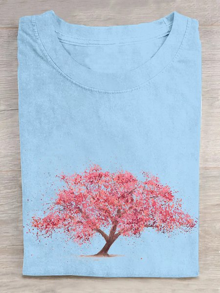 Casual Tree Cotton T-Shirt, T-shirts, Lilicloth.com