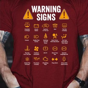 Funny Driving Warning Signs 101  Vintage Short Sleeve Short Sleeve T-Shirt, T-shirts, Lilicloth.com