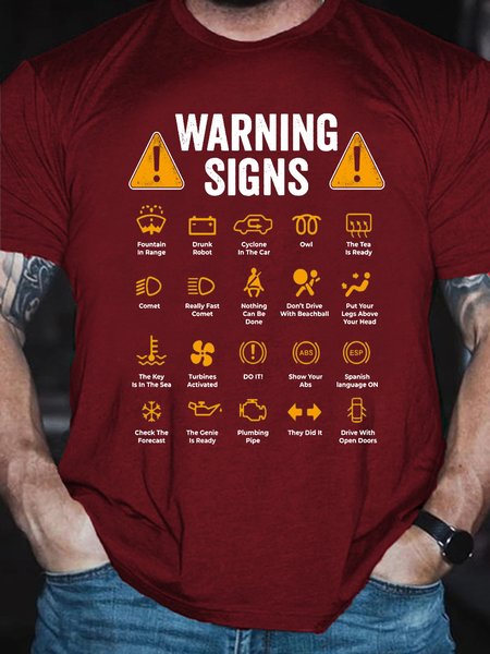 Funny Driving Warning Signs 101 Vintage Short Sleeve Short Sleeve T-Shirt, T-shirts, Lilicloth.com