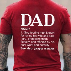 Men Father Family Kids Wife Text Letters T-Shirt, T-shirts, Lilicloth.com