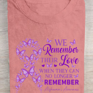 We Remember Their Love Alzheimers Awareness Never Forget Cotton T-Shirt, T-shirts, Lilicloth.com