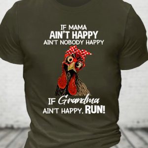 If Mama Aint Happy Aint Nobody Happy Funny Cotton T-shirt, T-shirts, Lilicloth.com
