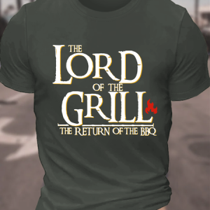 Lord Of The Grill The Return Of The Bbq Cotton T-Shirt, T-shirts, Lilicloth.com